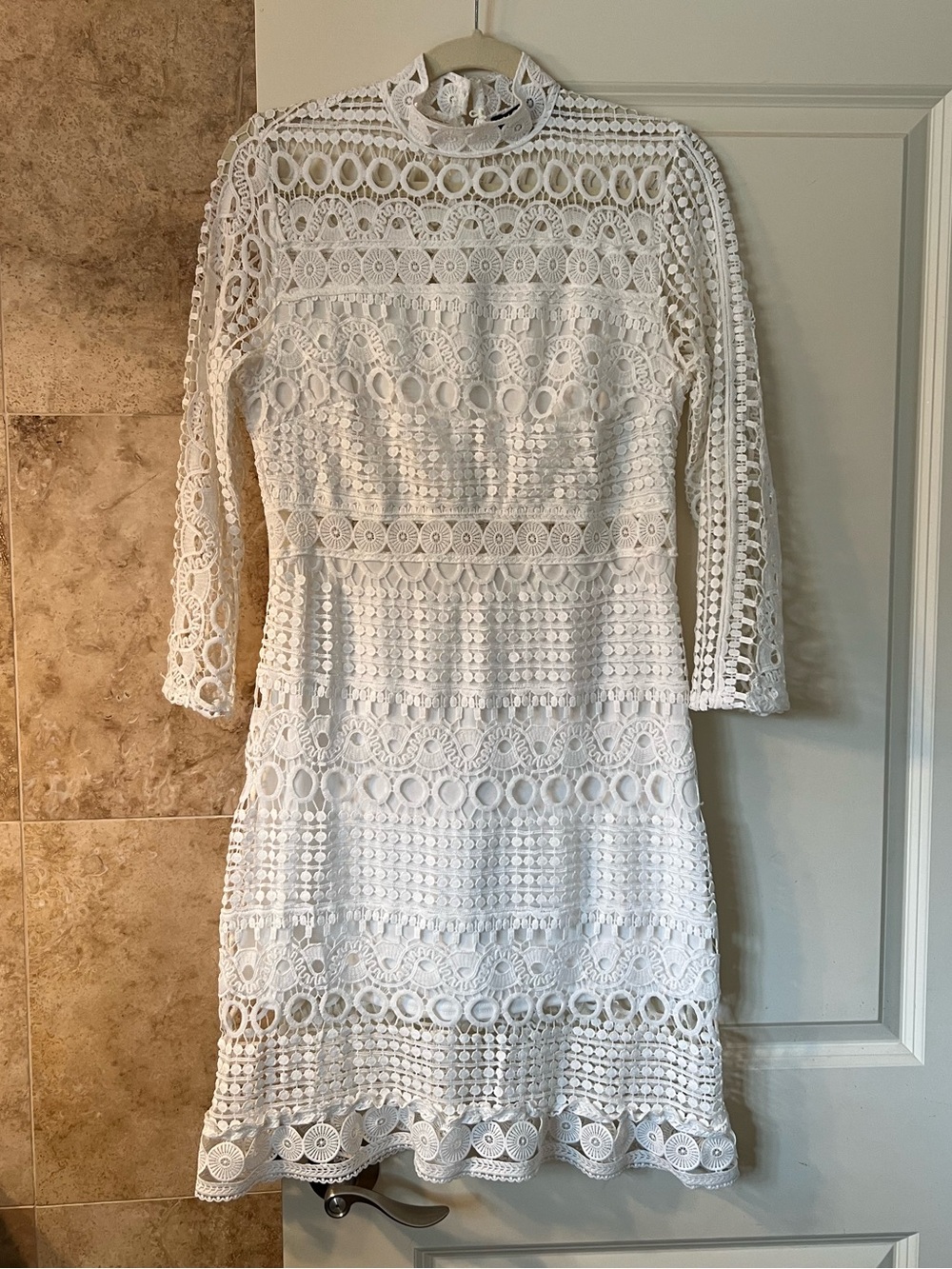 White Crochet Dress
